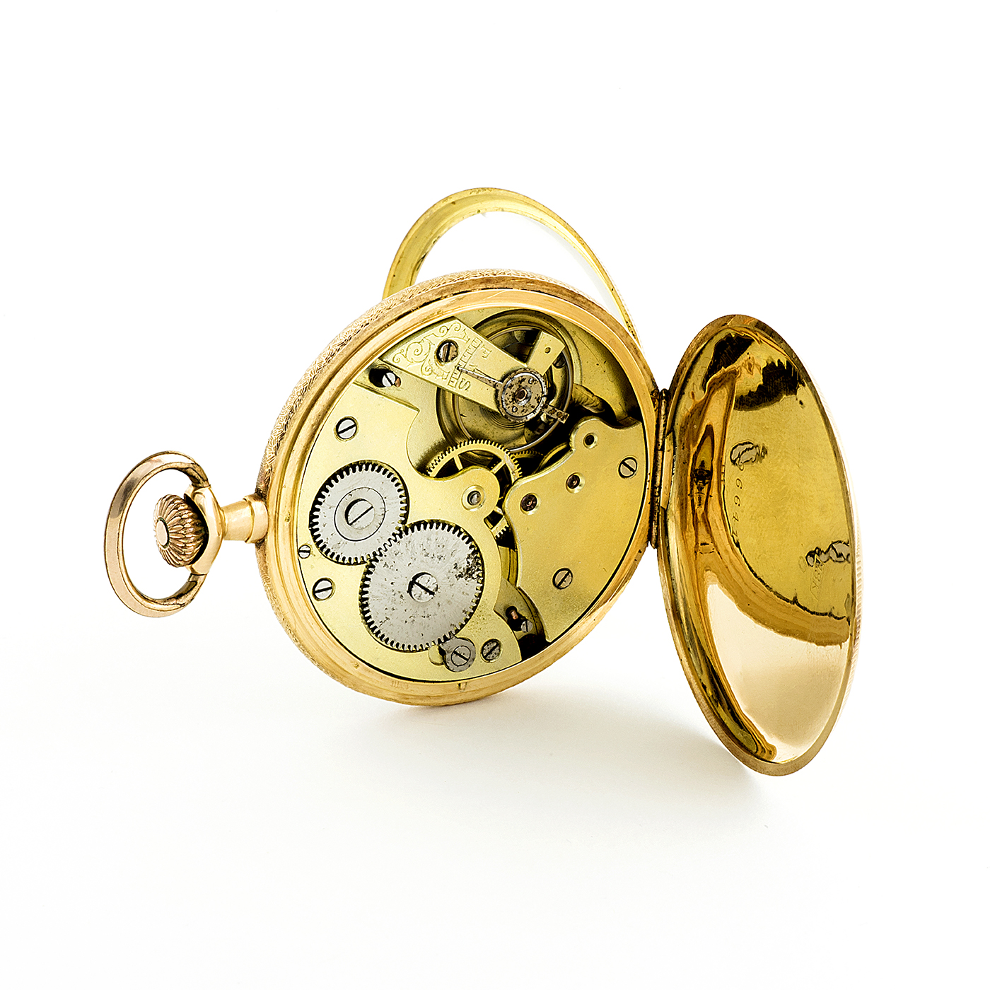 C. Coppél. Suiza. Reloj de bolsillo, lepine y remontoir. Pps. Siglo XX. Oro 18k. C. Coppél. Suiza. Reloj de bolsillo, lepine y remontoir. Pps. Siglo XX. Oro 18k.