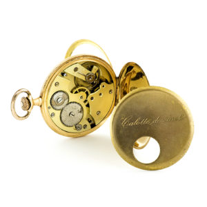 C. Coppél. Suiza. Reloj de bolsillo, lepine y remontoir. Pps. Siglo XX. Oro 18k.