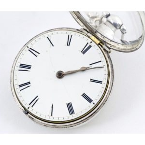 CHARLES WILLIAMS. Reloj de Bolsillo para caballero, Lepine, Verge Fusee (Catalino). Plata 925. Londres, 1828
