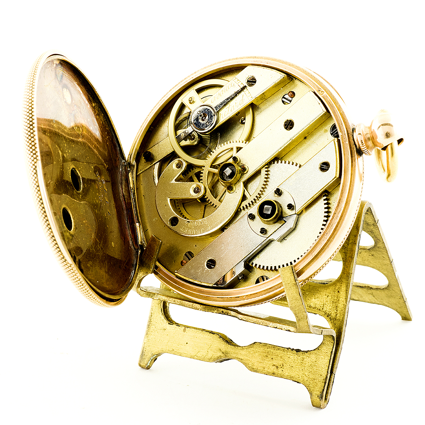 COMPAZIEU a Montpellier. F. JEUNET. Reloj de bolsillo, Lepine. Ca. 1890. Oro 18k.