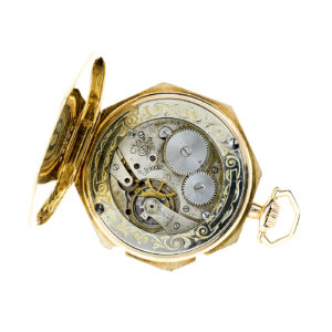 Cyma. Reloj de bolsillo de caballero, lepine y remontoir. Suiza, 1920. Oro 14k.