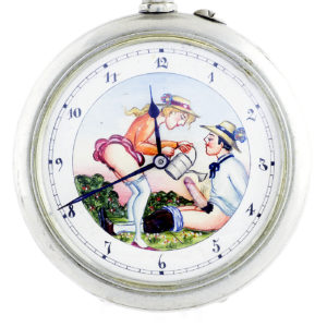 DOXA. Reloj erótico de bolsillo. AUTOMATÓN. Año Ca. 1906. Gran Tamaño.