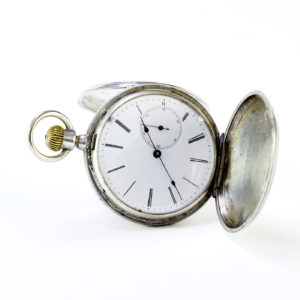DROZ & PERRET. Reloj de Bolsillo, saboneta y remontoir. St. Imier, Suiza, ca. 1880.