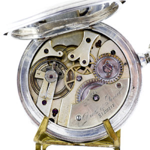 DROZ & PERRET. Reloj de Bolsillo, saboneta y remontoir. St. Imier, Suiza, ca. 1880.