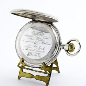 DROZ & PERRET. Reloj de Bolsillo, saboneta y remontoir. St. Imier, Suiza, ca. 1880.