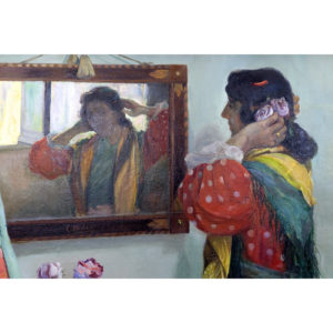 Eduardo Chicharro y Agüera. Óleo sobre Lienzo. "Frente al espejo".