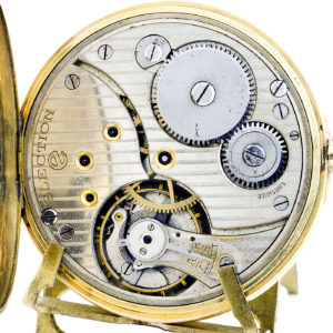 ELECTION. Reloj de bolsillo, lepine y remontoir. Suiza, ca. 1900. Oro 14k.
