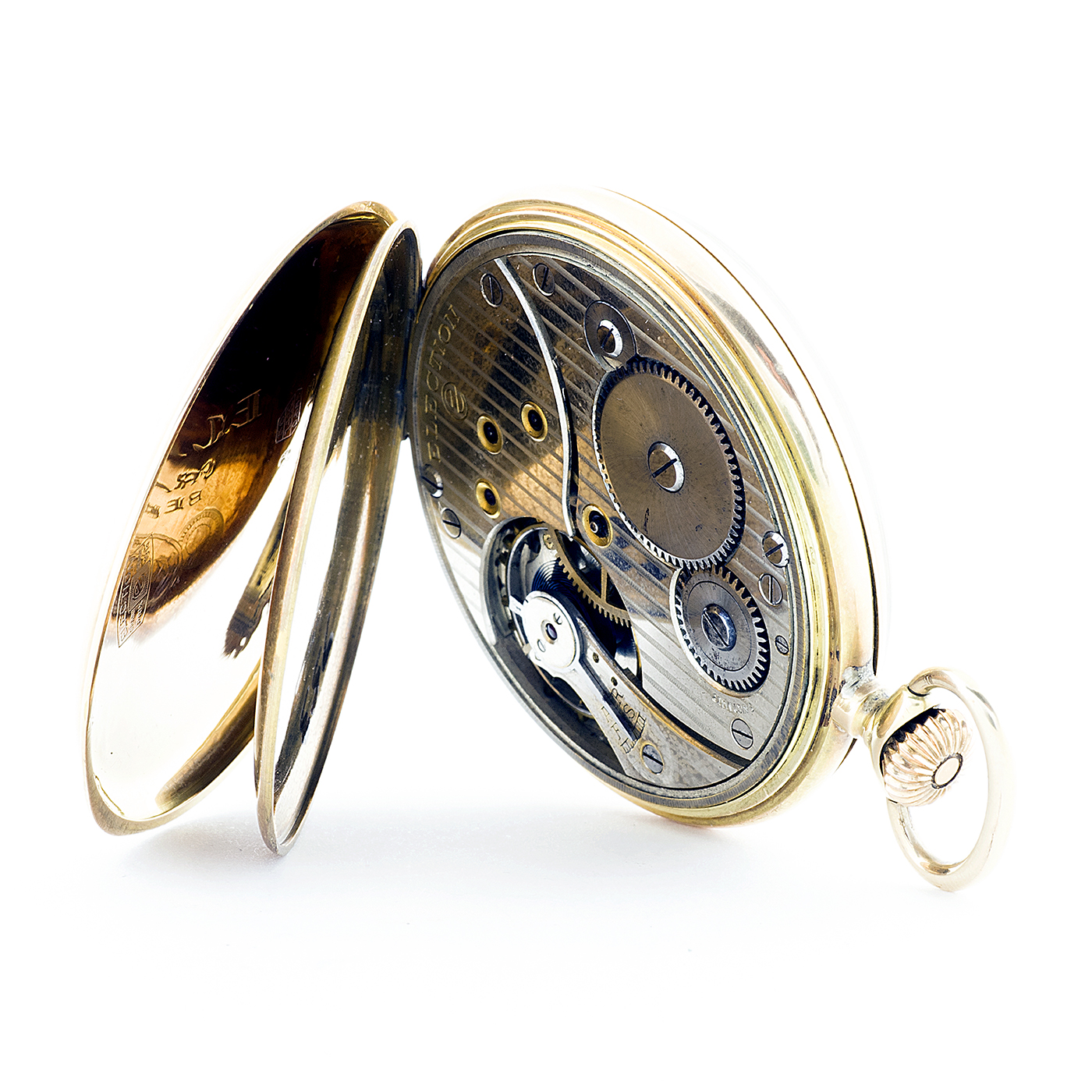 ELECTION. Reloj de bolsillo, lepine y remontoir. Suiza, ca. 1900. Oro 14k. ELECTION. Reloj de bolsillo, lepine y remontoir. Suiza, ca. 1900. Oro 14k.