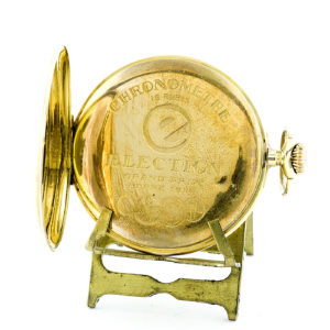ELECTION. Reloj de bolsillo, lepine y remontoir. Suiza, ca. 1900. Oro 14k.