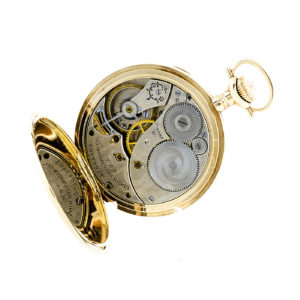 Elgin National Watch Company. Reloj de bolsillo, lepine y remontoir. Ca. 1912. Oro 14k.