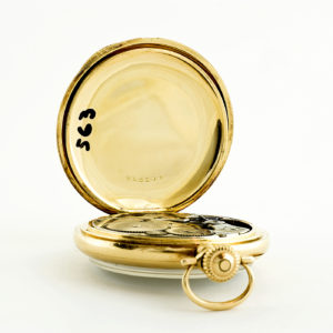 Elgin National Watch Company. Reloj de bolsillo, lepine y remontoir. Ca. 1912. Oro 14k.