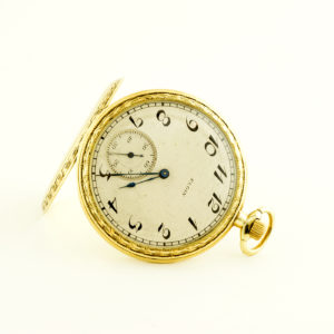 ELGIN Natl. Watch Co. (USA). Reloj de bolsillo para caballero, Lepine y remontoir. Ca. 1921 Oro 14k.