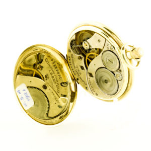 ELGIN Natl. Watch Co. (USA). Reloj de bolsillo para caballero, Lepine y remontoir. Ca. 1921 Oro 14k.