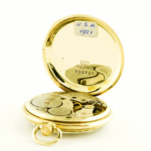 ELGIN Natl. Watch Co. (USA). Reloj de bolsillo para caballero, Lepine y remontoir. Ca. 1921 Oro 14k.