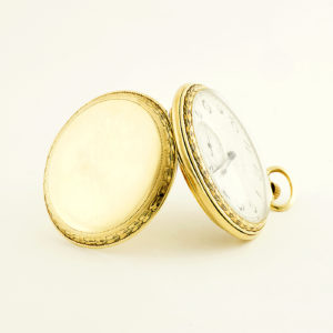 ELGIN Natl. Watch Co. (USA). Reloj de bolsillo para caballero, Lepine y remontoir. Ca. 1921 Oro 14k.
