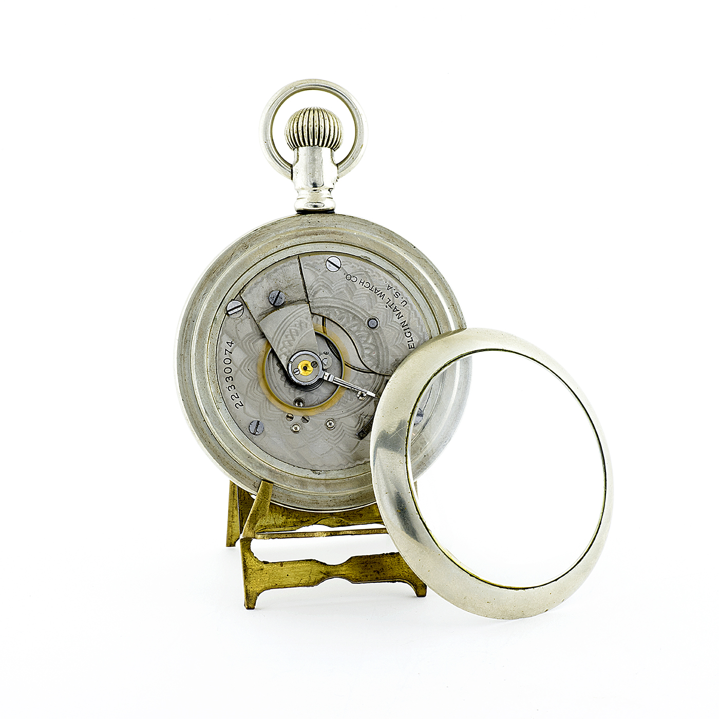 ELGIN NATL WATCH COMPANY (USA). Reloj de Bolsillo para caballero, Lepine y remontoir. Ca. 1921. ELGIN NATL WATCH COMPANY (USA). Reloj de Bolsillo para caballero, Lepine y remontoir. Ca. 1921.