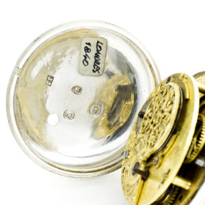 F. HILLYANL (London). Reloj de Bolsillo en PLata de Ley, para Caballero, Lepine, Verge Fuseé (catalino). Londres