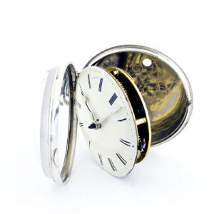 F. HILLYANL (London). Reloj de Bolsillo en PLata de Ley, para Caballero, Lepine, Verge Fuseé (catalino). Londres