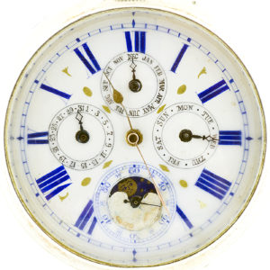Fabricación suiza. Reloj de Bolsillo-Sobremesa Múltiple, lepine y remontoir. Circa 1890.