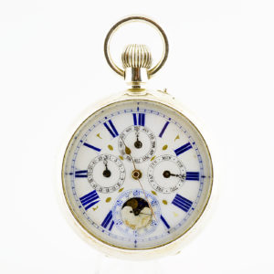 Fabricación suiza. Reloj de Bolsillo-Sobremesa Múltiple, lepine y remontoir. Circa 1890.