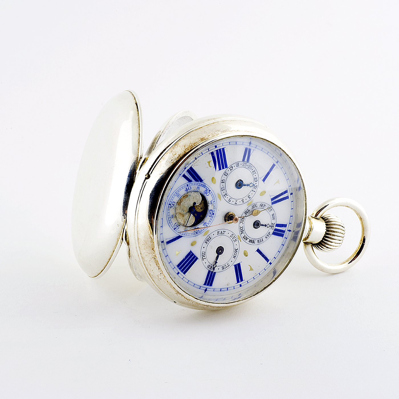 Fabricación suiza. Reloj de Bolsillo-Sobremesa Múltiple, lepine y remontoir. Circa 1890. Fabricación suiza. Reloj de Bolsillo-Sobremesa Múltiple, lepine y remontoir. Circa 1890.