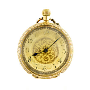 Fabricante Suizo. Reloj de colgar, Lepine y Remontoir. Oro 18k. Ca. 1880