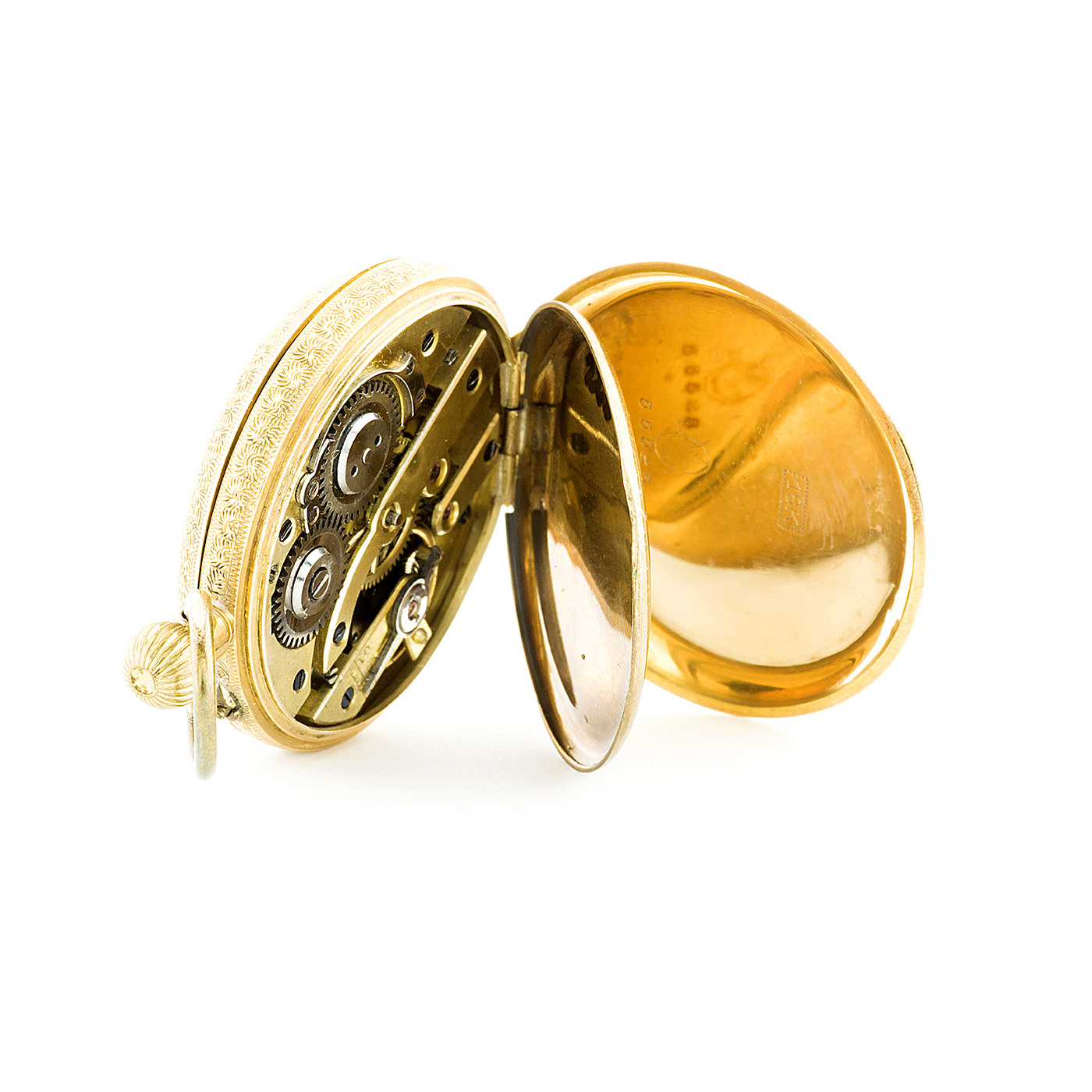 Fabricante Suizo. Reloj de colgar, Lepine y Remontoir. Oro 18k. Ca. 1880 Fabricante Suizo. Reloj de colgar, Lepine y Remontoir. Oro 18k. Ca. 1880