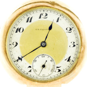 GRAZIOSA. Reloj de bolsillo para caballero, Lepine y remontoir. Pps. siglo xx. Oro 14k.