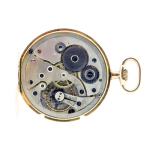 GRAZIOSA. Reloj de bolsillo para caballero, Lepine y remontoir. Pps. siglo xx. Oro 14k.