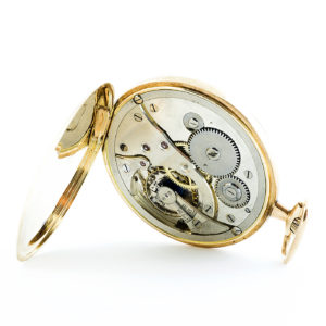 GRAZIOSA. Reloj de bolsillo para caballero, Lepine y remontoir. Pps. siglo xx. Oro 14k.