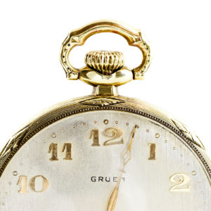 Gruen. Reloj de bolsillo de caballero, Lepine y Remontoir. Circa, 1900-10. Oro 14k.