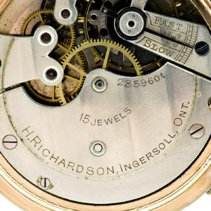H. RICHARDSON (INGERSOLL-Ontario). Reloj de bolsillo para caballero, Lepine y remontoir. Ca. 1890