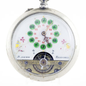 Hebdomas (Suiza). reloj de bolsillo "ocho días cuerda". Ca. 1920