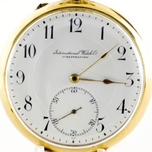 I.W.C. Reloj de Bolsillo, Lepine y Remontoir. Circa, 1911.Oro 14k.