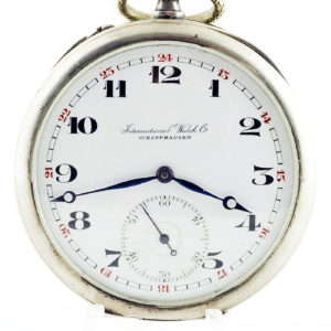 International Watch Company (IWC). Reloj de bolsillo, lepine y remontoir. Ca. 1920.