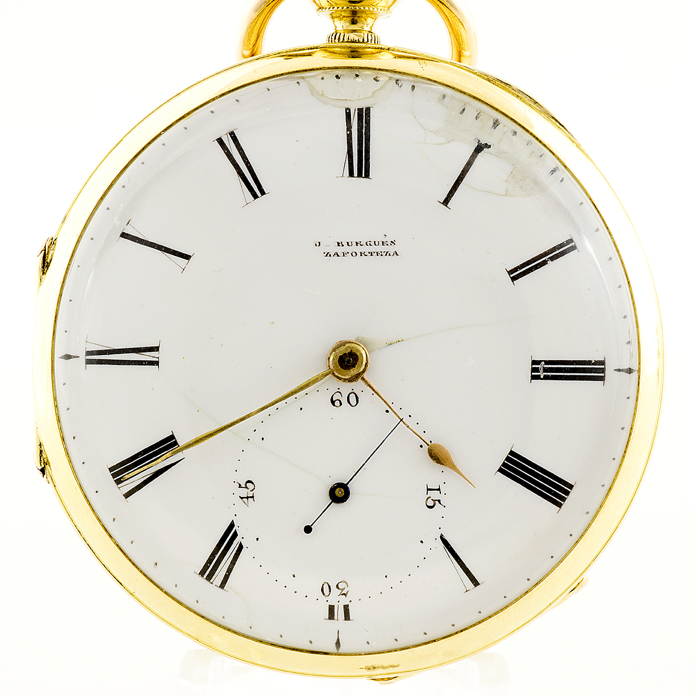 Joseph Johnson (Liverpool, 1780-1827). Reloj de Bolsillo, Lepine. Ca. 1800. Oro 18k. Joseph Johnson (Liverpool, 1780-1827). Reloj de Bolsillo, Lepine. Ca. 1800. Oro 18k.