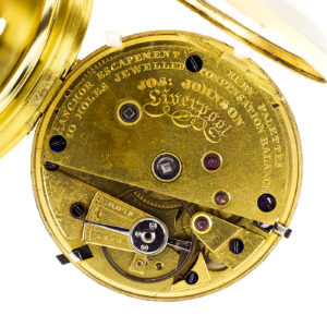 Joseph Johnson (Liverpool, 1780-1827). Reloj de Bolsillo, Lepine. Ca. 1800. Oro 18k.
