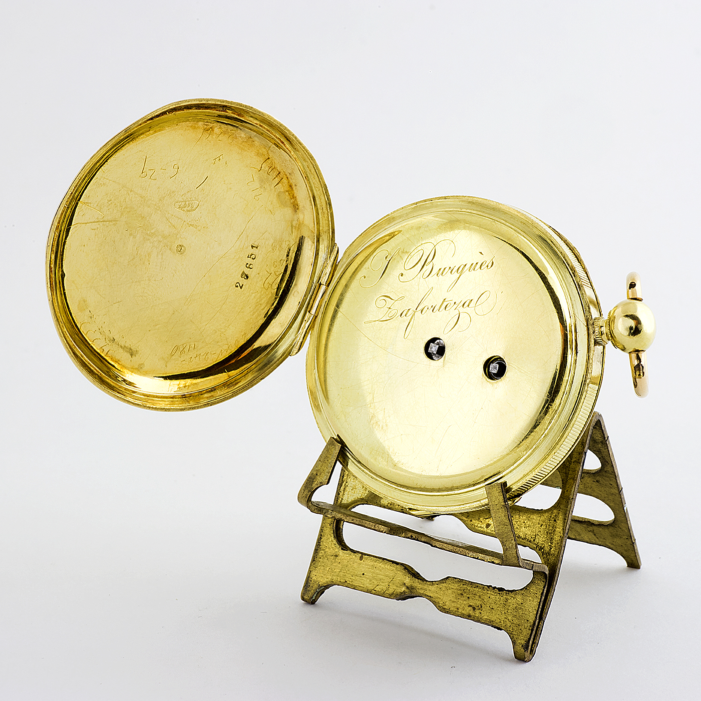 Joseph Johnson (Liverpool, 1780-1827). Reloj de Bolsillo, Lepine. Ca. 1800. Oro 18k. Joseph Johnson (Liverpool, 1780-1827). Reloj de Bolsillo, Lepine. Ca. 1800. Oro 18k.