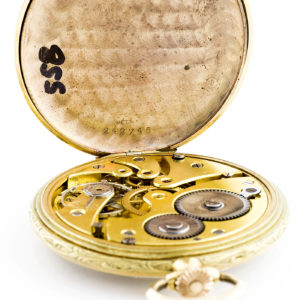 Judex. Reloj de Bolsillo, para caballero, Lepine y Remontoir. Modelo Frac. Ca. 1920. Oro 18k.