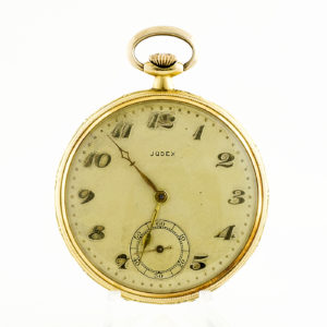Judex. Reloj de Bolsillo, para caballero, Lepine y Remontoir. Modelo Frac. Ca. 1920. Oro 18k.