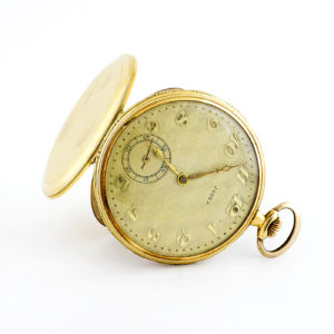 Judex. Reloj de Bolsillo, para caballero, Lepine y Remontoir. Modelo Frac. Ca. 1920. Oro 18k.