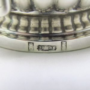 Juego de Cinco piezas de Café y Té. España, 19th. 2.725 gr.