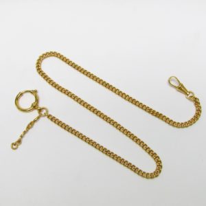 Leontina antigua. Terminal cadena para reloj de bolsillo. Oro 12-14k. Peso: 17,70 gr.