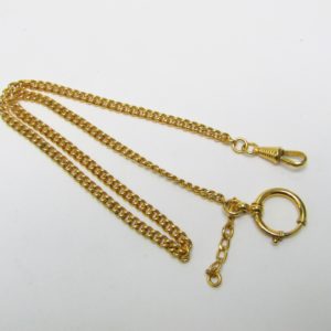 Leontina antigua. Terminal cadena para reloj de bolsillo. Oro 12-14k. Peso: 17,70 gr.