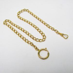 Leontina antigua. Terminal cadena para reloj de bolsillo. Oro 14k. Peso: 18,90 gr.