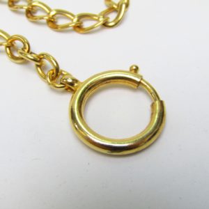Leontina antigua. Terminal cadena para reloj de bolsillo. Oro 14k. Peso: 18,90 gr.