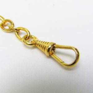 Leontina antigua. Terminal cadena para reloj de bolsillo. Oro 14k. Peso: 18,90 gr.