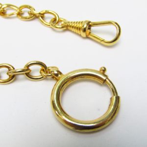 Leontina antigua. Terminal cadena para reloj de bolsillo. Oro 14k. Peso: 18,90 gr.