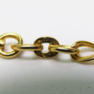 Leontina antigua. Terminal cadena para reloj de bolsillo. Oro 14k. Peso: 18,90 gr.