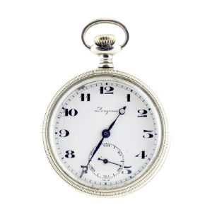 Longines. Reloj de bolsillo, lepine y remontoir. Año 1918.